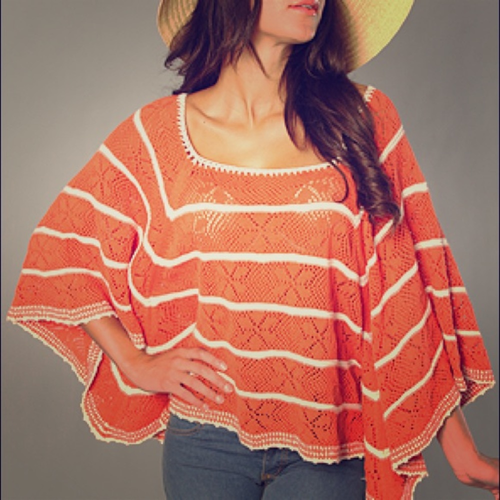 Free People La Bonita knit cape / poncho, sz M
